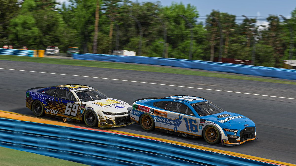 P29 tonight <a href="/WGI/">Watkins Glen International</a> in the @eNASCARCocaCola <a href="/iRacing/">iRacing</a> Series. Got wrecked first lap, lost a bunch of time and tried to salvage some points. Had better pace this week compared to other RCs, but definitely glad to be returning to ovals! #iRacing #eNASCAR

<a href="/woodbrothers21/">Wood Brothers Racing</a> 
<a href="/MQL_Racing/">Motorcraft/Quick Lane Racing</a>