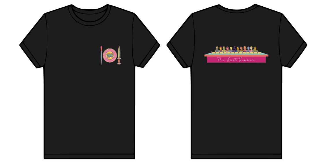 MERCH SNAPSHOT DATE AND TIME:
September 1st, 11:59 EST

CLAIM WINDOW OPEN DATE:
September 2nd, 11:59 EST

This shirt design will be claimable for free (plus shipping) to all "The Last Supper" NFT holders on the snapshot date.