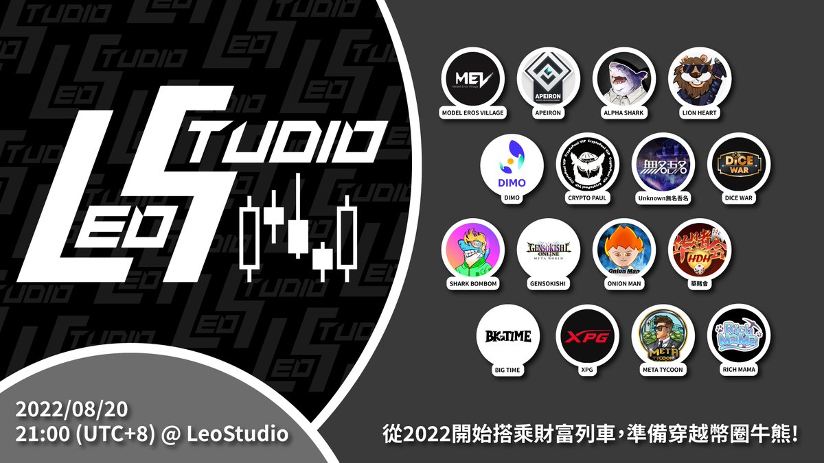 🚨🚨鯊鯊出任務🚨🚨

主題：如何處於牛熊市當中不受影響
依舊盆滿波滿、樂活起飛✈️ 

💎 聯合AMA里歐將提供1000U做為現場抽獎獎金，參與的項目方願意提供獎品的歡迎提出，邀請各路的朋友共襄盛舉！

🔘 時間：2022/08/20  21:00 (UTC+8) 
🔘 地點：里歐舞台
discord.gg/3HGRqMqC7j