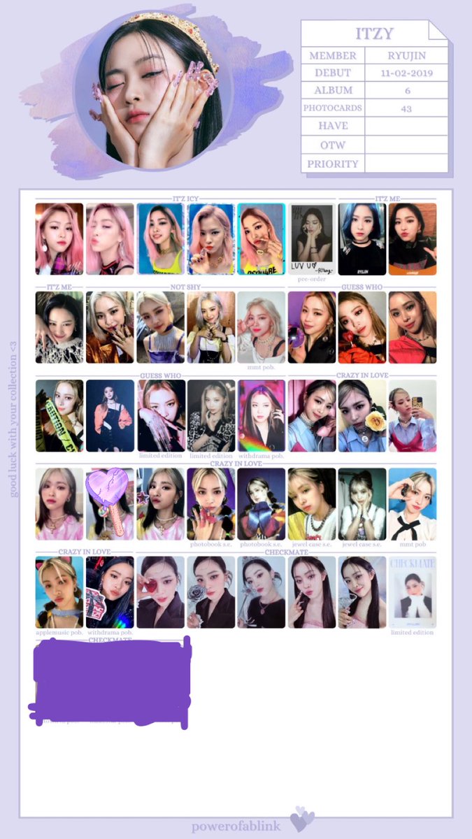 WTT
Itzy crazy in love
Have: pic 1
Want: yeji/ryujin unmarked CIL album pcs/inclusions
Loc: 🇺🇸 WW:👍
<a href="/ItzyTrade/">ITZY TRADE</a> <a href="/itzy_trade/">ITZY TRADES/SELLS</a> <a href="/itzytrading/">itzy trades & sells</a> <a href="/kpoptradeusa/">photocard trade & sell</a> @kpopgirlgroupps <a href="/kpoptrade__/">Kpop Buy Sell and Trade</a> <a href="/kpopthriftshop/">Kpop Buy, Sell, and Trade</a> <a href="/nabongtrade/">kpop trade/sell rts ! ♡</a> <a href="/KPOPTrading/">Photocard Trading</a> @KTradesUSA_ <a href="/KPOPTrading/">Photocard Trading</a> <a href="/KPOPTradePC/">KPOP SELL & TRADE PC</a> <a href="/kpopctrades/">kpop pc trading</a>