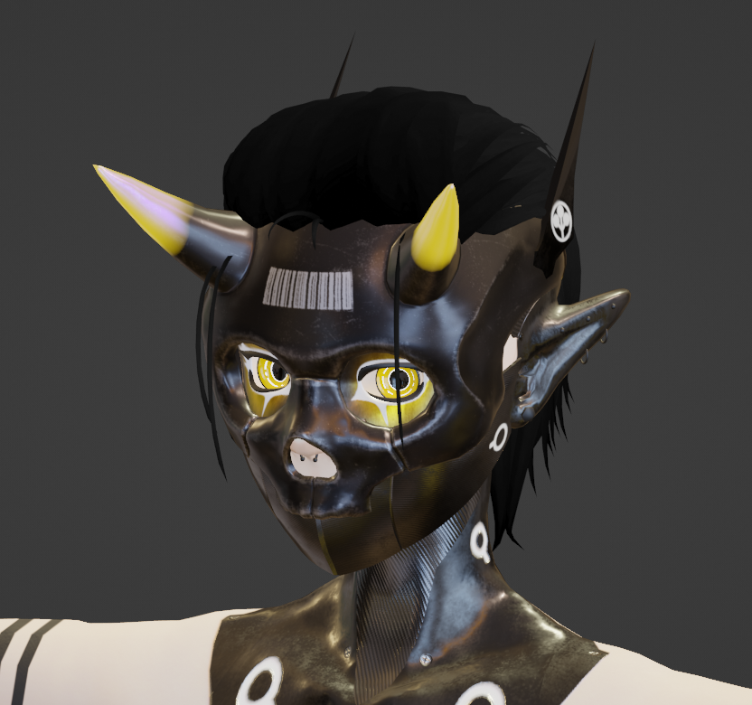 Update on the Warcore outfit! This is currently where im at, i hope to get the whole outfit done sooner or later :) #3D #VRChat #Vtuber