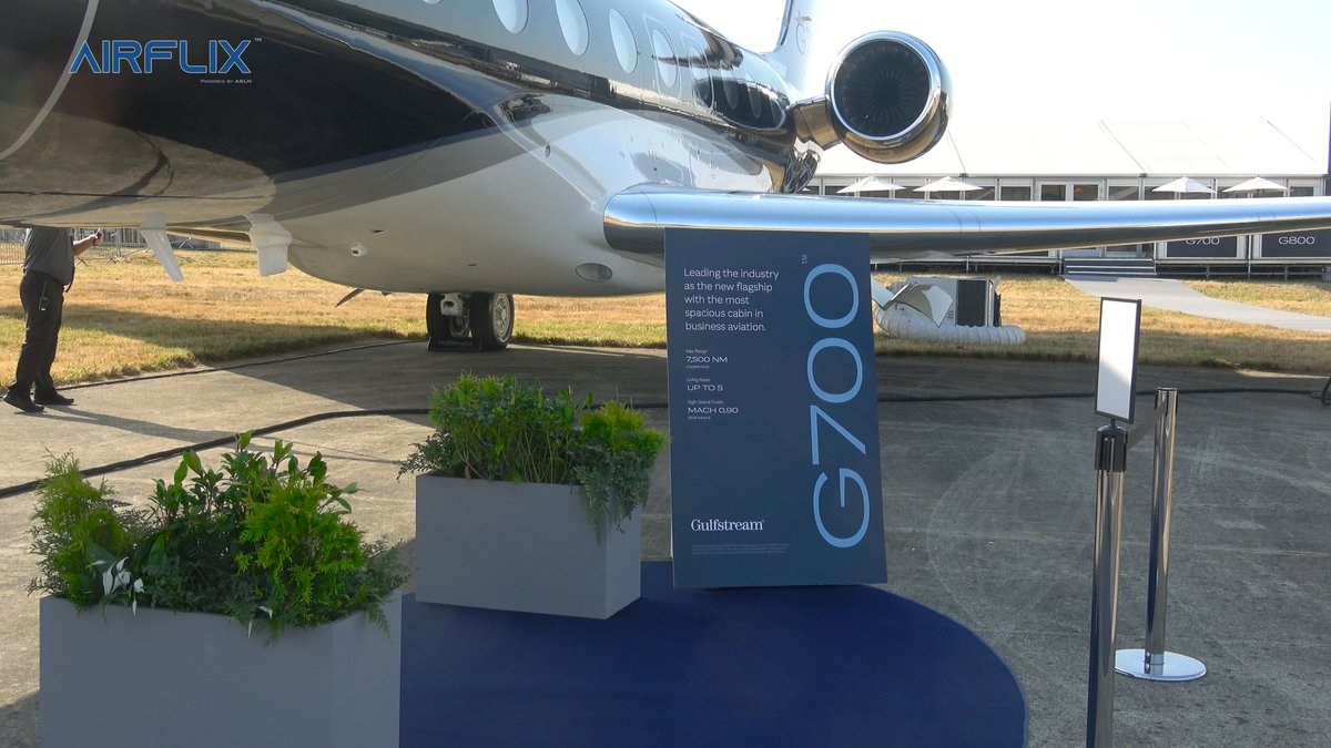 asln_tv's tweet photo. Gulfstream G700 at Farnborough Airshow 2022.
Watch here: https://t.co/Ohk9ewo0rd
-
Visit our website: https://t.co/cah4Se8bwJ
-
https://t.co/xU76eNPqAu
#asln #airflix #gulfstream700 #FIA2022 #farnborough #businessjet #airshow #unitedkingdom #exclusive #aviation #aircraft https://t.co/7Mw3Bd4jQP
