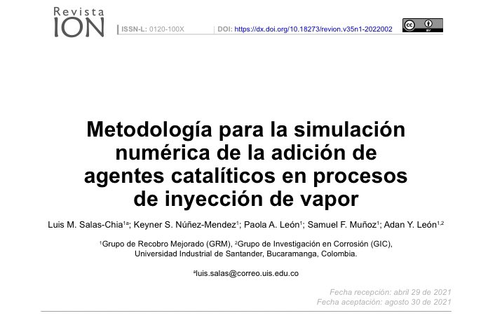 salas_chia's tweet photo. I am happy to share the achievement of publishing my first undergraduate research work. After a long process of editorial reviews, it has been published in the last volume of the Revista Ion, associated to the Universidad Industrial de Santander. https://t.co/T21FPbGRoh