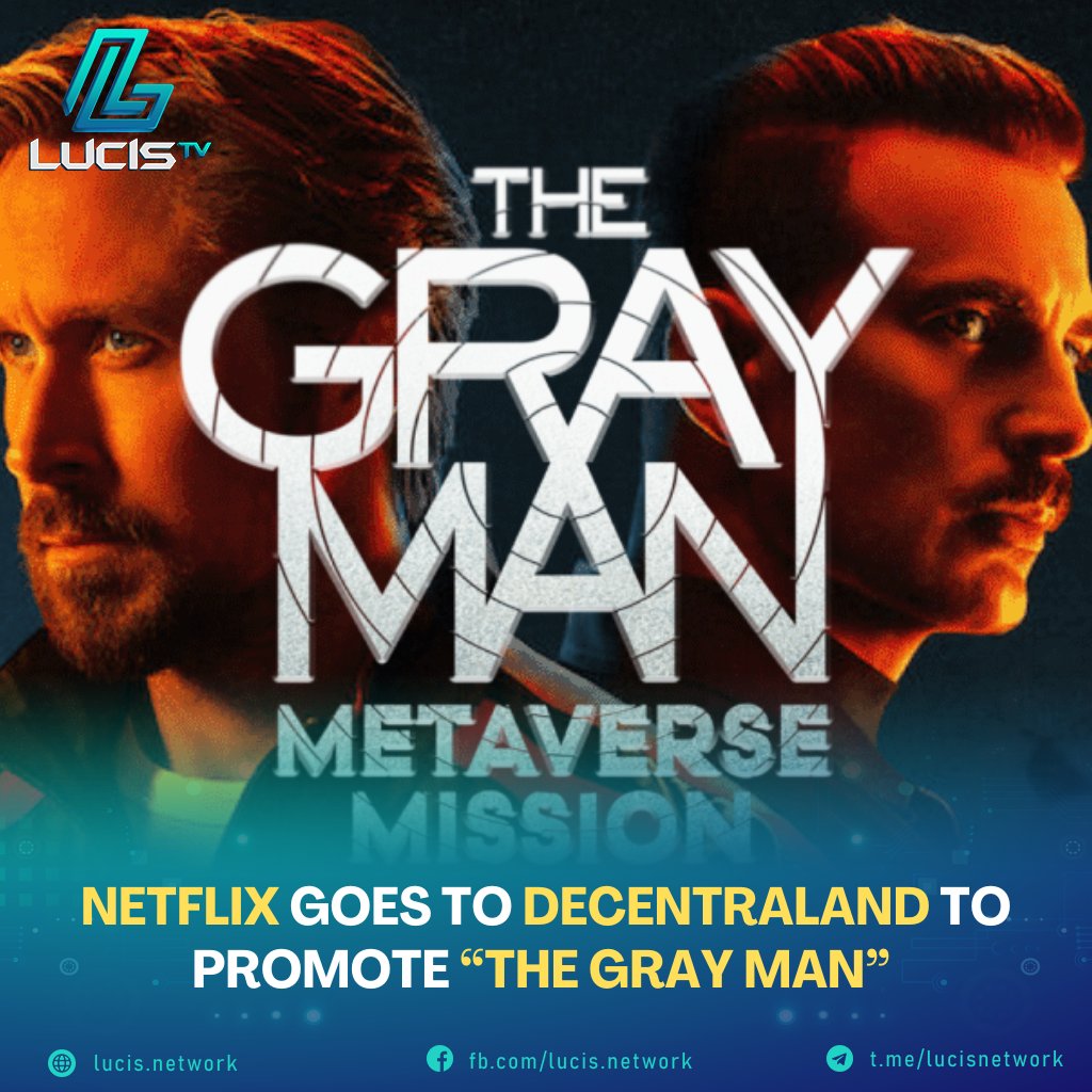 Capy_Research's tweet photo. 🎬 @netflix goes to @decentraland to promote “The Gray Man”🎬
In the game, players can navigate a 3D maze while answering questions abt the film & luckily win a NFT. By creating games, #Netflix is trying to increase interaction among users🤩
#LucisNetwork #cryptonews #metaverse https://t.co/41pix0rSsD