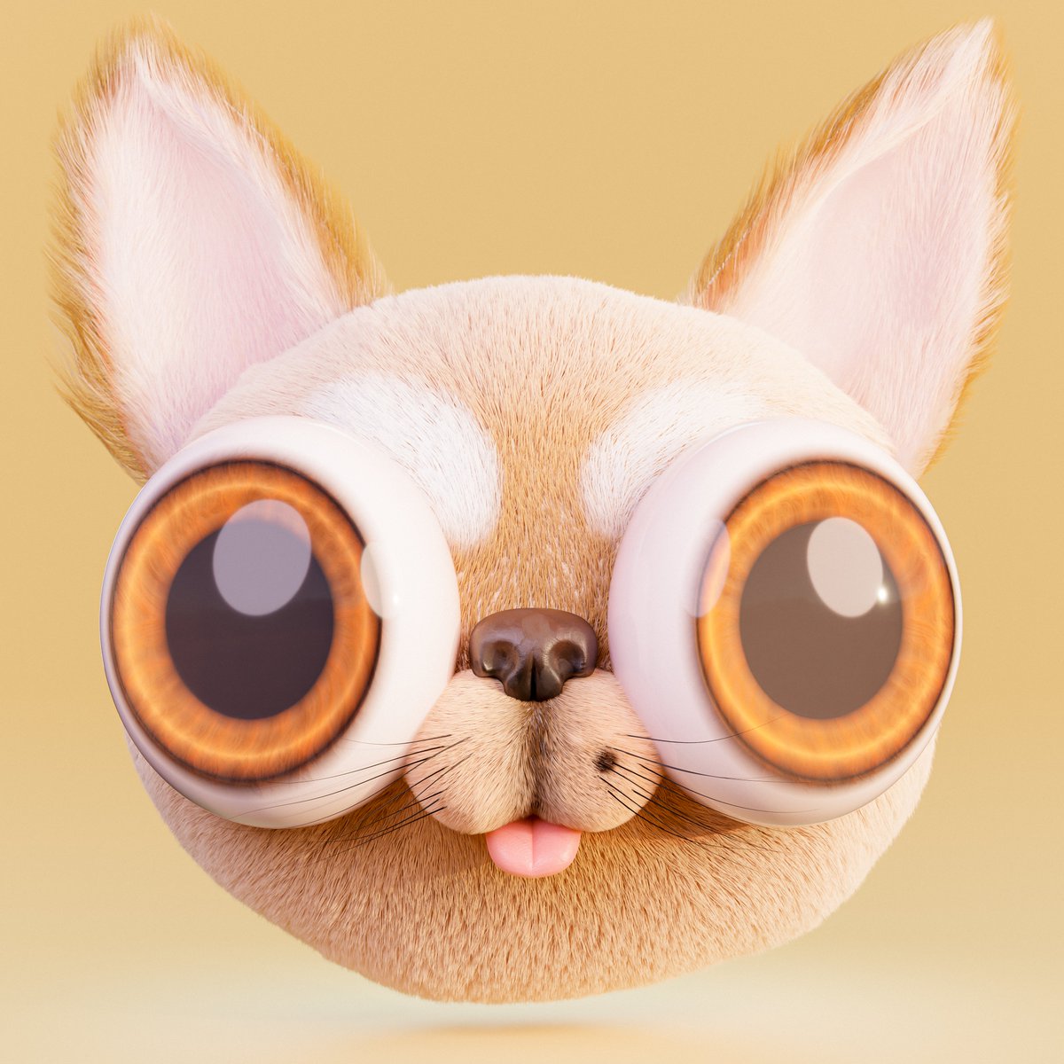 DylanPham19's tweet photo. A cute and fluffy dog named Su 🐶🐶. 
#blender #3D #artwork #blenderart #artist #Fluffy #Chihuahua https://t.co/uKWcIivkw6