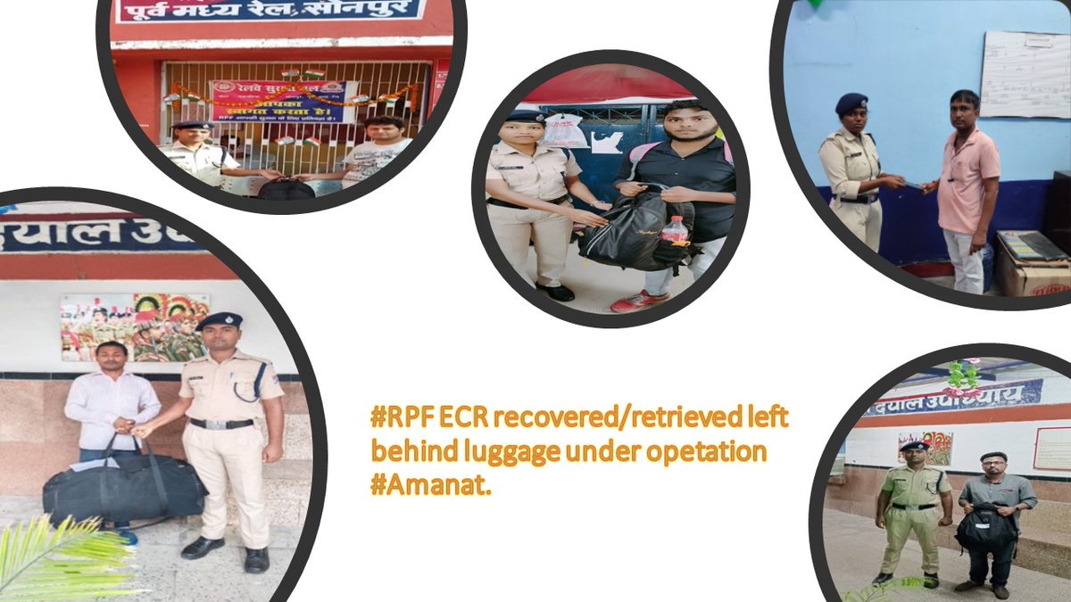 rpfecrhq1's tweet photo. On 16.08.22 under operation #Amanat #RPF ECR recovered/retrieved left behind luggage at different railway station of ECR and  handed over to its owner (passenger).  
@RPF_INDIA https://t.co/xydFDuUz24