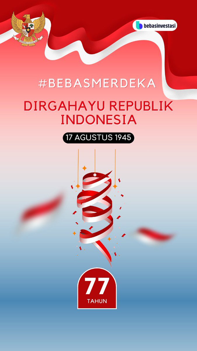 bebasinvestasi's tweet photo. #Minbeb mengucapkan selamat Hari Kemerdekaan!
Bebi - Bebi pada suka lomba apa nih kalau 17-an? π€
A. Lomba makan kerupuk
B. Lomba balap bakiak
C. Panjat pinang
#Bebasmerdeka https://t.co/GrAaDUJnvK