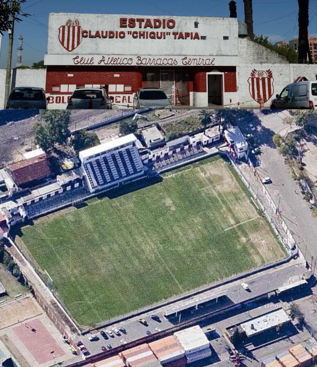 ArgentinaFCOK's tweet photo. Los detalles de la cancha de #BarracasCentral, el estadio Claudio Chiqui Tapia

- Fue inaugurado en el año 1916
- Capacidad para 4400 espectadores
- Los palcos llevan los nombres de Julio Grondona y Hugo Moyano

La AFA lo habilitó para que Barracas juegue en primera división… https://t.co/kmBkrA1QT3