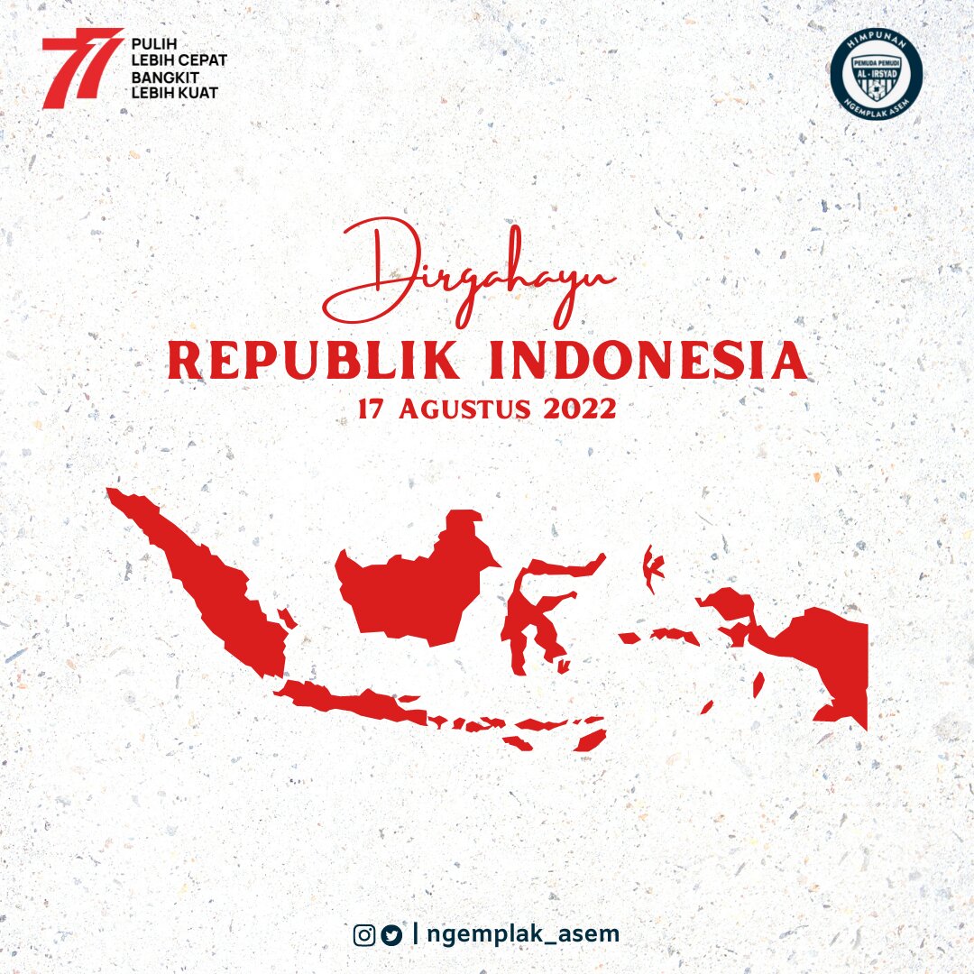 ngemplak_asem's tweet photo. DIRGAHAYU REPUBLIK INDONESIA ✨

#IndependenceDay 
#MenjadiIndonesia 
#PulihLebihCepat 
#BangkitLebihKuat https://t.co/ewG8ybBjzp
