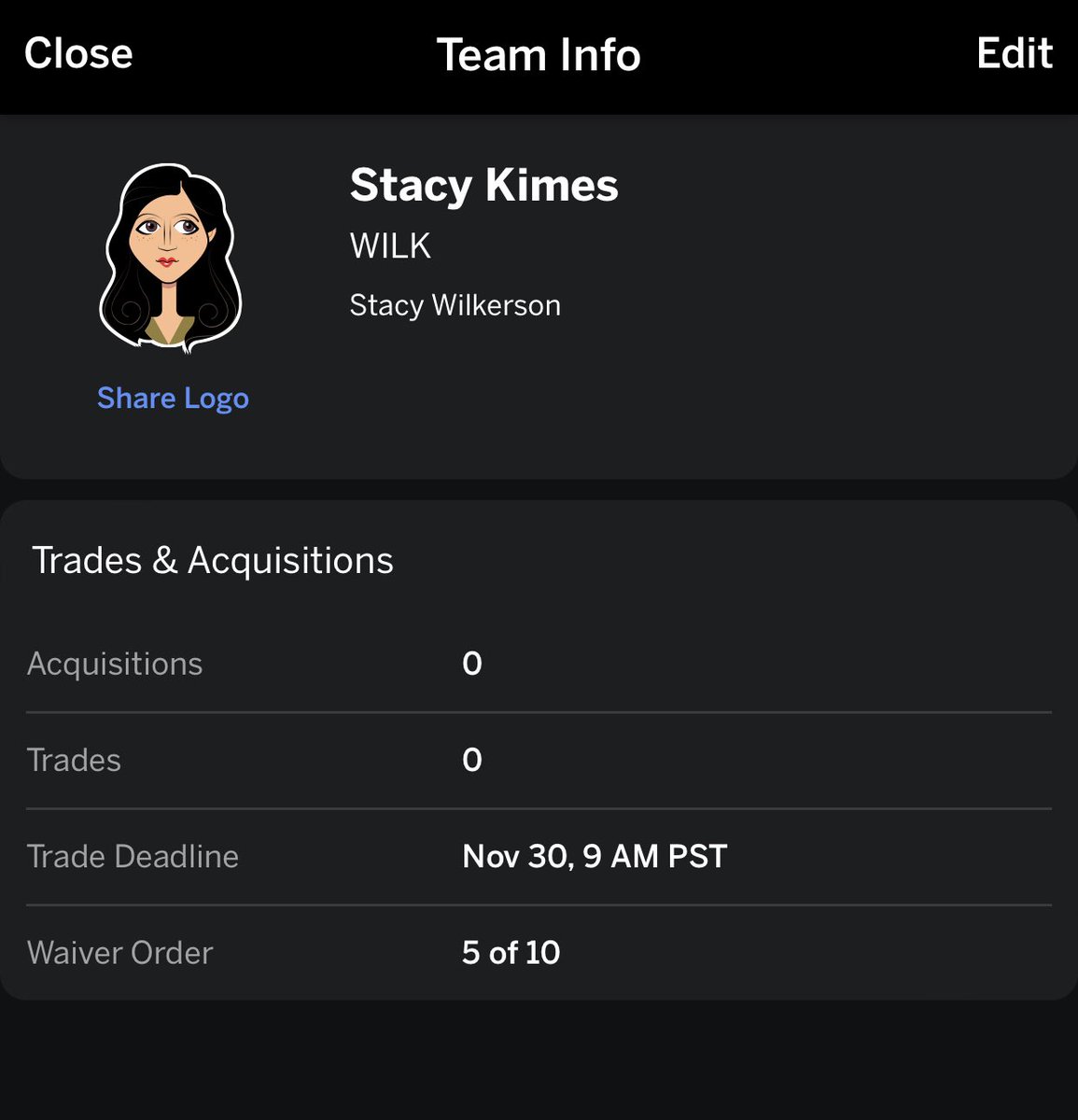 BookHaze's tweet photo. @minakimes 
My Fantasy team name🥰🏈 https://t.co/BtdDuLRP8m