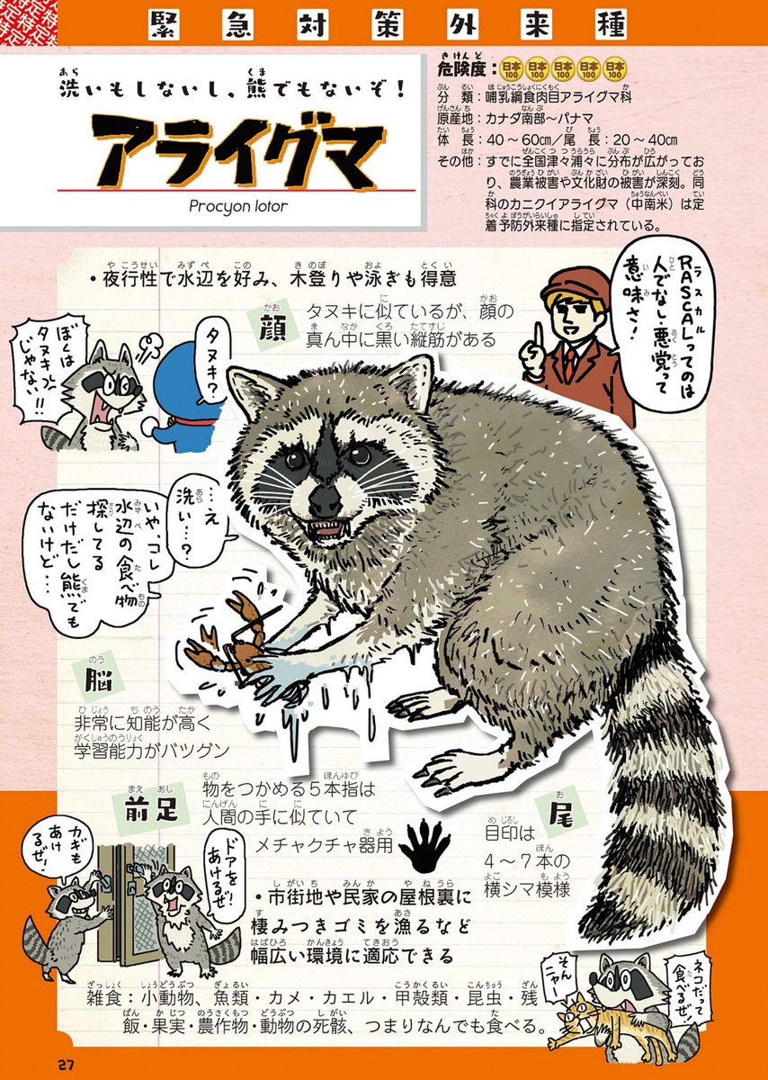 『ざんねんないきもの事典』は、生き物に興味を持つ入り口に良いとは思うけど、入ったその先にある問題も知ってほしいので、『外来いきもの図鑑』https://t.co/8sb8UVZj85 も Eテレで映像化してほしい。 