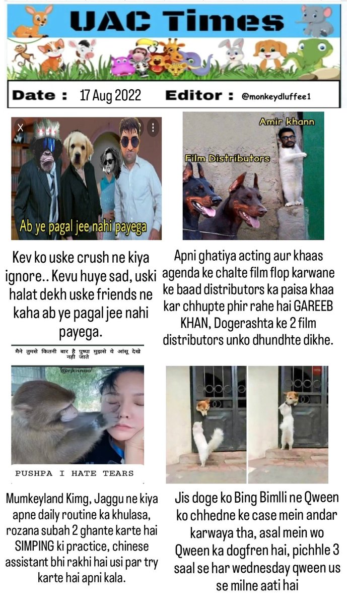 Aamani_03's tweet photo. Here's Today's UAC TIMES🥳

President: @Croco_indic

Director news: @Saffron_Vishh 

Chief Editor: @krishnaaa0001  @monkeydluffee1

Chief reporters: @YourfriendDogu  @rajneta_hamthi @Don_hun1111  @Aamani_03 @BATHFEARS @SanataniRhino 

#UACTIMES❤️ https://t.co/2M5sDXs67O
