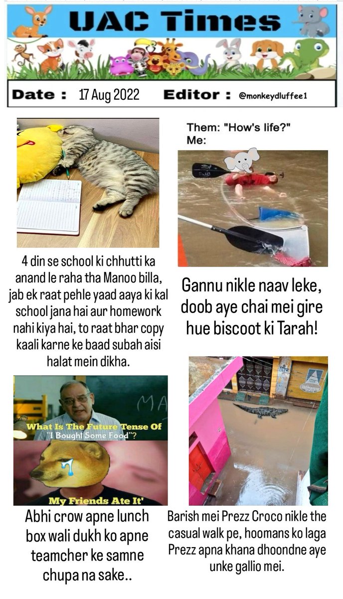 Aamani_03's tweet photo. Here's Today's UAC TIMES🥳

President: @Croco_indic

Director news: @Saffron_Vishh 

Chief Editor: @krishnaaa0001  @monkeydluffee1

Chief reporters: @YourfriendDogu  @rajneta_hamthi @Don_hun1111  @Aamani_03 @BATHFEARS @SanataniRhino 

#UACTIMES❤️ https://t.co/2M5sDXs67O