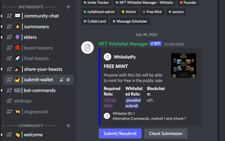 DivinityWorlds's tweet photo. Remember that you must #SubmitWallet to be able to mint in the Pre Sale... even if you have the #freemint role.
You will not be able to mint if you forget !! https://t.co/BKyHN5LNtq