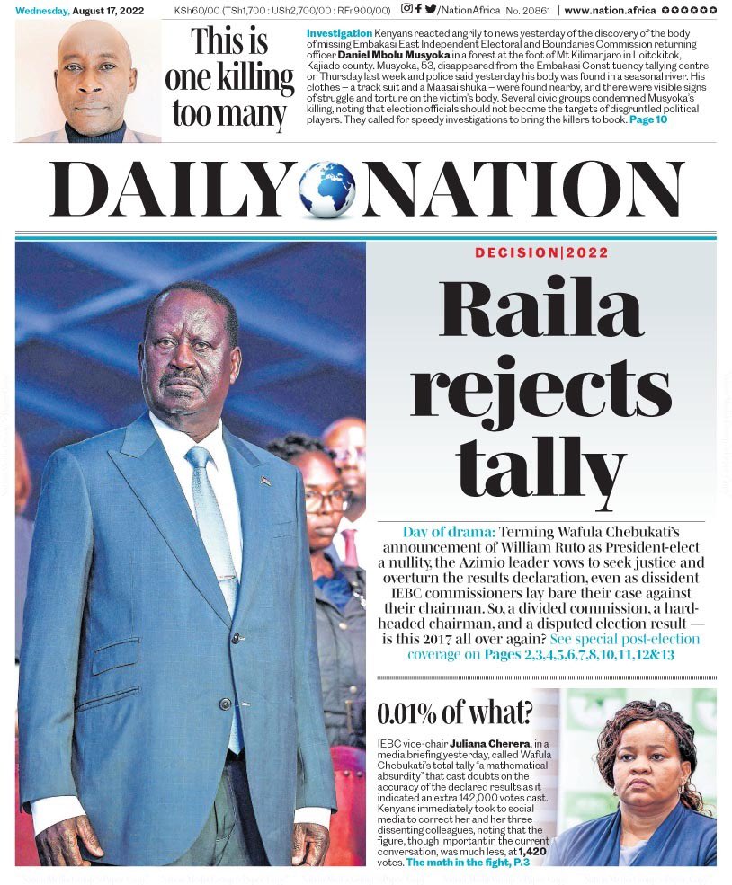 NationFMNews's tweet photo. Raila rejects tally

https://t.co/qCphspsIXF 

#DavidAndMonique #MorningFix 
@DavidOyuke @moniqueangelyn https://t.co/sd7Z9Gxe7h