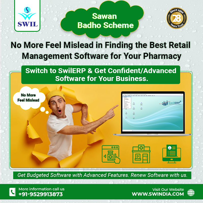 swilerpsoftware's tweet photo. Are you fed up with your #oldsoftware and looking for the latest and most advanced software? So it would be best if you tried #SWILsoftware without thinking. Book a demo today and get 45 day free trial facility.
📲+91 95299 13873
🌐https://t.co/utHsqFbFq2
#SwilERPPharmacySoftware https://t.co/II4QfTfZW6