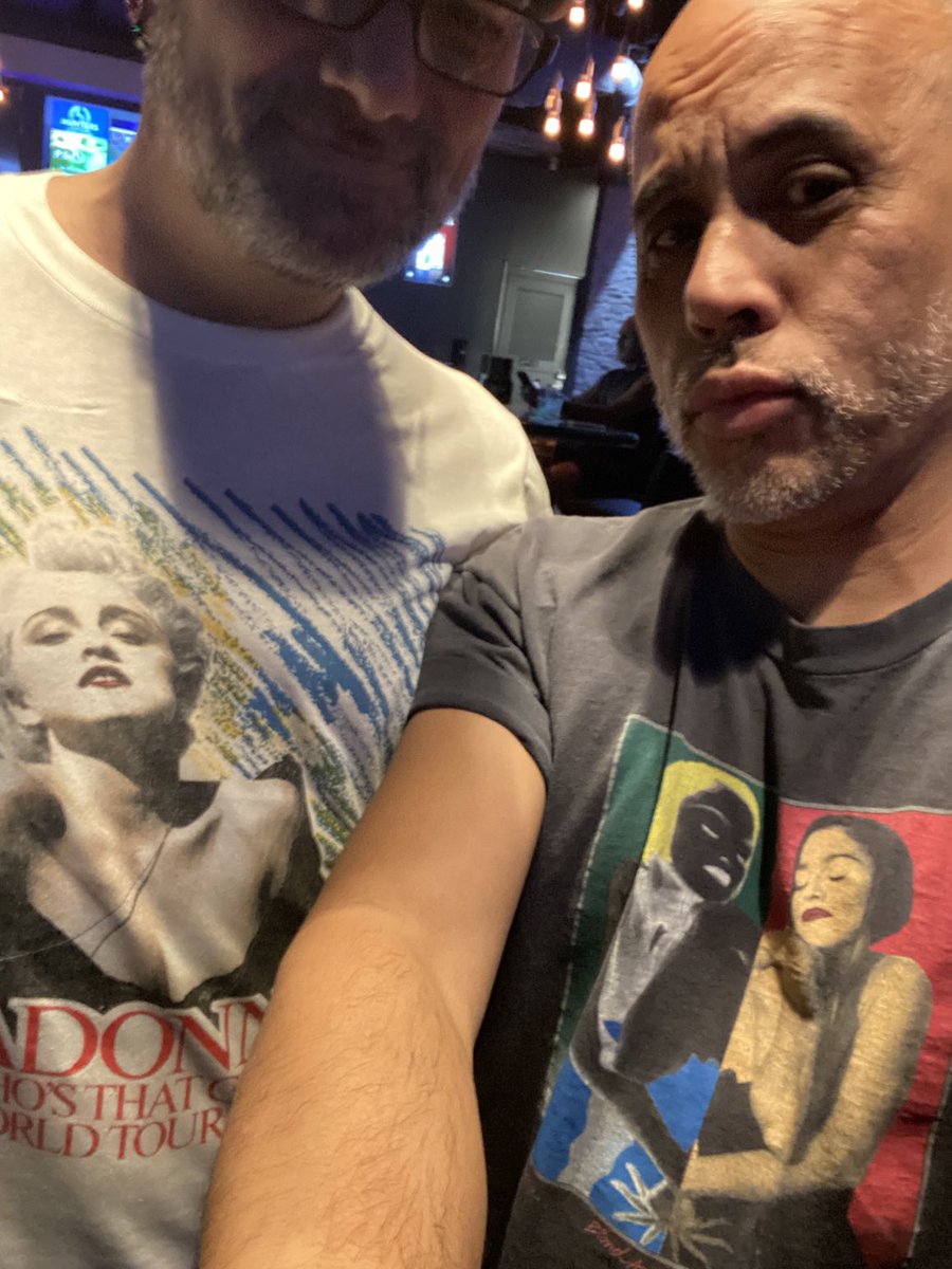 thequeenisread's tweet photo. Happy Birthday Madonna! With Shawn B #Huntersps https://t.co/x8hhfn0pNL