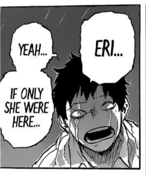 RatGumOffical's tweet photo. To those who makes theories that Eri should rewind bakugo back to life this who y'all sound like right now.

Leave that little girl out of this for fuck sakes 
#MHA363 #MHASpoilers #mhaeri https://t.co/dwDh1kx4Yh