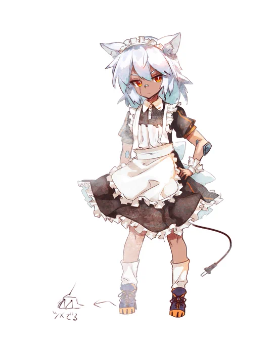 なんかメイド #イラスト 