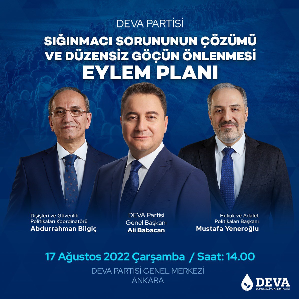 Farklı alanlarda Eylem Planlarımızı açıklamaya devam ediyoruz. Farklı sorunlara çözümler üretmede kararlıyız. <a href="/alibabacan/">Ali Babacan</a> <a href="/A_Bilgic_/">Abdurrahman Bilgiç</a> <a href="/myeneroglu/">Mustafa Yeneroğlu</a> <a href="/medeniylmz/">Dr. Medeni Yılmaz</a> <a href="/emin_ekmen/">Mehmet Emin Ekmen</a> <a href="/IhsanMerdanoglu/">Ali İhsan Merdanoğlu</a> <a href="/keremaltun65/">Kerem Altun</a> @mbromioglu <a href="/MahmutAkg/">Mahmut AKGÜÇ</a> <a href="/TopalogluHaci/">haci</a> <a href="/MardineDeva/">Deva Partisi Mardin İl Başkanlığı</a> <a href="/gencmidyatadeva/">Midyat Sevenleri</a> <a href="/deva_kad/">Midyat DEVA Partisi Kadın Çalışmaları Başkanlığı</a>