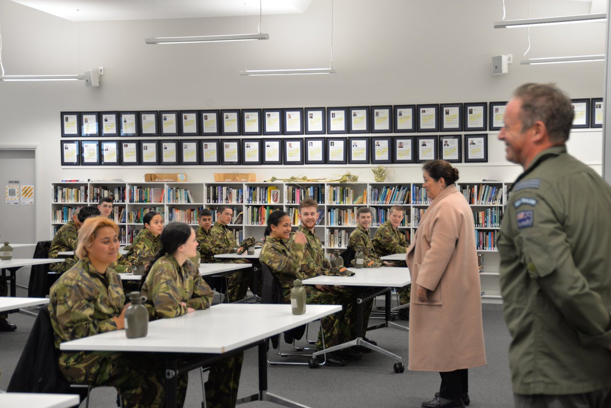 NZAirForce's tweet photo. Haere mai👋 We were pleased to welcome the Rt Hon Dame Cindy Kiro, Governor General of NZ, to #BaseAuckland today.
On base as Commander in Chief, Dame Cindy Kiro met some of our aviators, toured No. 5, No. 6 and No. 40 Squadrons, and visited YDU (North).
#NZAirForce https://t.co/19RoUceqqZ