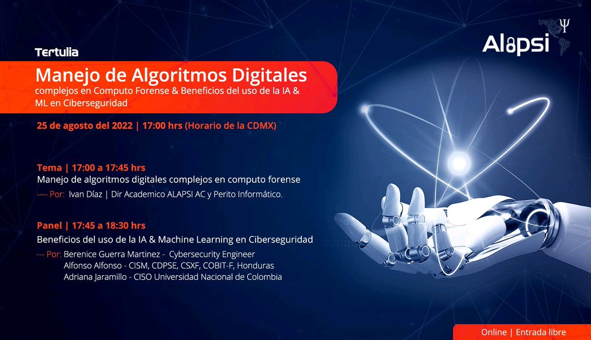 Los invito a participar en este evento en el que tendré el honor de ser ponente en conmemoración del 27 aniversario de ALAPSI, se pueden registrar en alapsi.org/eventos