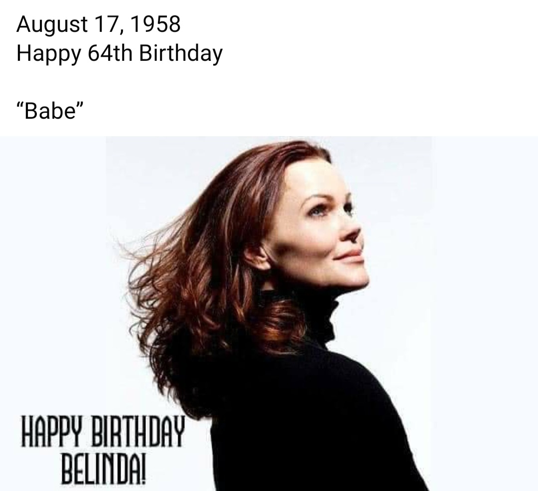 Happy birthday to my girl belinda Carlisle 64 today !     