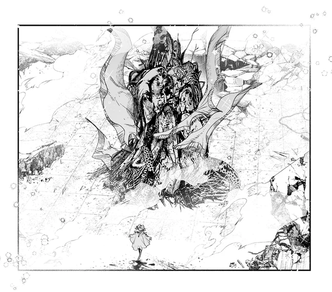 自分は割とMidjourneyが話題になる前からAIを作画に取り入れてて、12話のキャラデザもそうだし17話に出てくる異形や次回18話の恐ろしい絵画もAIに描いてもらって加筆したものです(加筆してグロさを減らした)
AIとはうまいこと共存していけると良いよね
https://t.co/GwXAAu6J39 