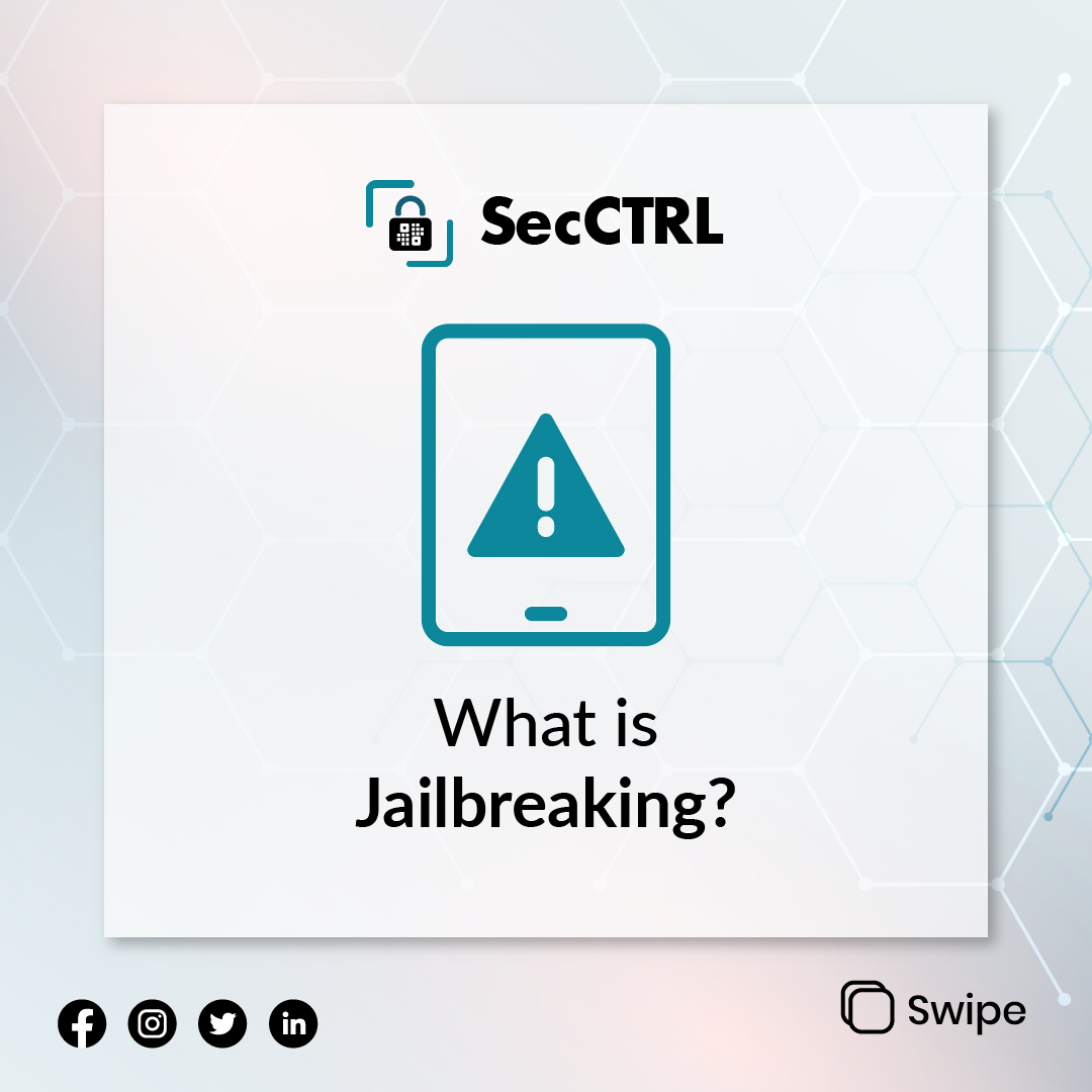 Secctrl2's tweet photo. Learn more about Jailbreaking
Swipe right to know more>>>>>>>

#malware #vulnerability #data #protection #cybersecurity #secctrl #cyber #work #hacking #security #cybercrime #vulnerability #awareness #ios #iphone #mobileapp https://t.co/p2bJFnvvYw