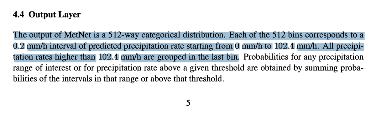 stuartrucker0's tweet photo. @filippie509 This explains the success of Tree-based methods, as well as why classifying over bins is better than regressing for IRL problems.  For example, Google MetNet Weather prediction: https://t.co/BGXq6S7V04