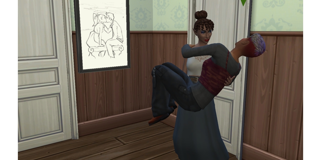 BigWtchEnergy's tweet photo. Nia and Ash are engaged:) #TheSims4 https://t.co/XBhYV152mj