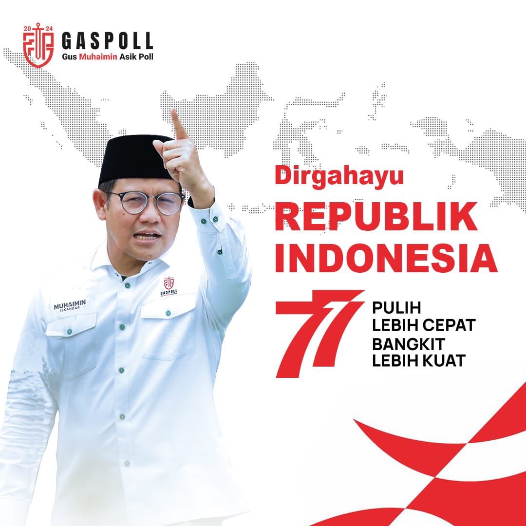 Merdeka itu maju dan sejahtera..
Dirgahayu 77 tahun bangsa Indonesia merdeka