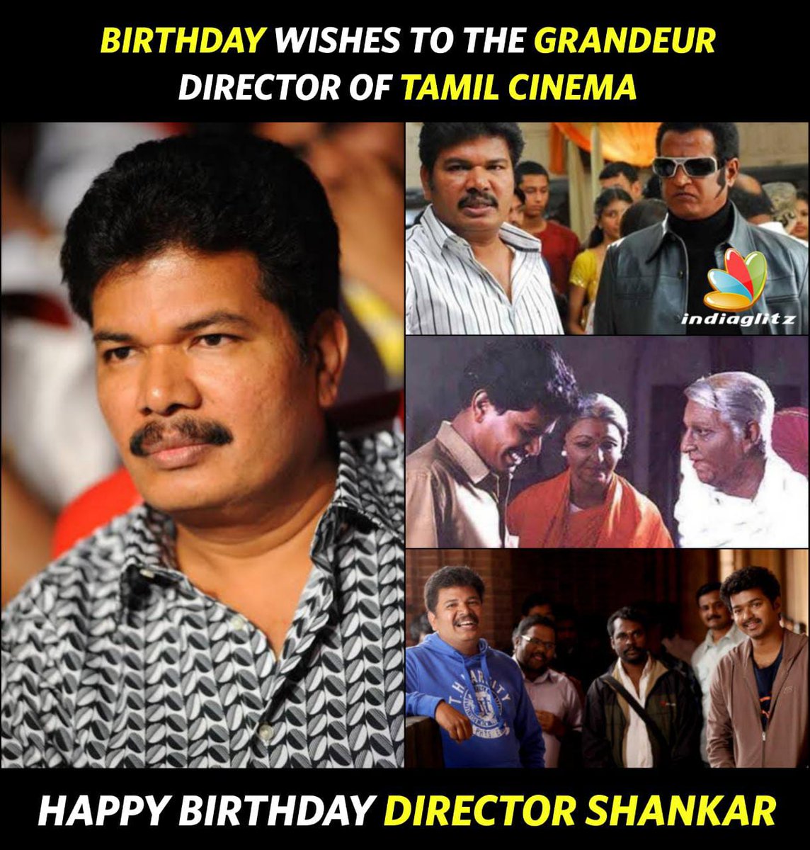 HBD Director @shankarshanmugh 🥳

#HappyBirthdayShankar #HBDShankar #ShankarShanmugham #IGWishes