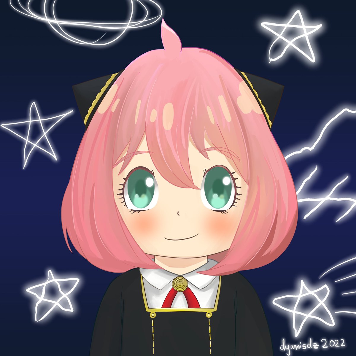DyamisDz's tweet photo. Waku waku!

My drawing of Anya Forger! This took about 3 hours and drawn over two days while I was live streaming on twitch and YouTube. Hope you like it!

#anyaforger #spyxfamily #spyfamily #spyxfamilyfanart #anyaforgerfanart #anime #animeart #clipstudiopaint #season2 #wakuwaku https://t.co/azcyWFYMHc