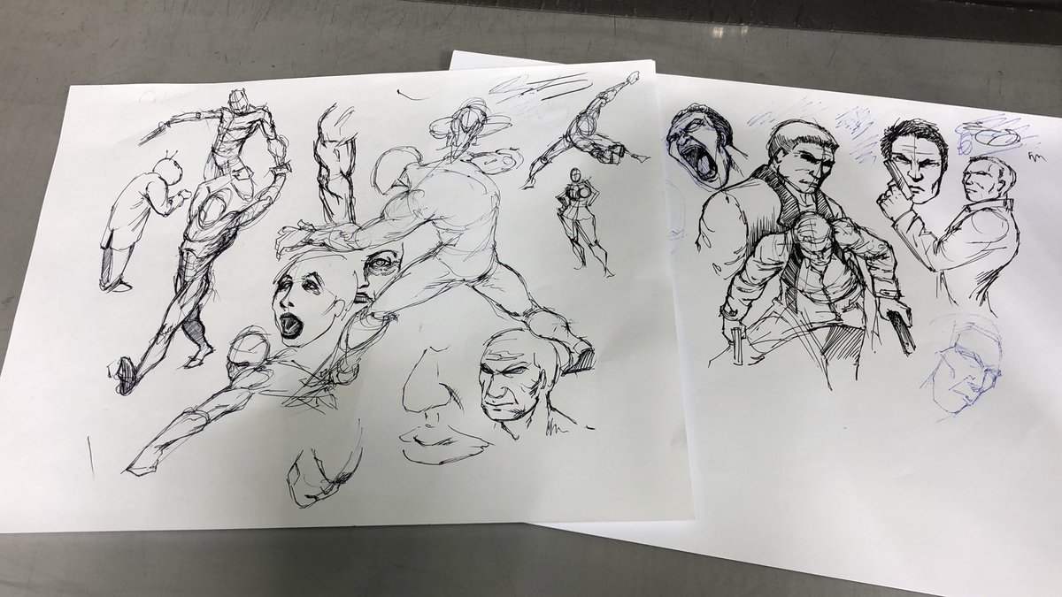 IDcrisisdesign's tweet photo. More #slowdayatwork doodles #IndieComics #ComicsGate #AsphaltComic #penciler #comicart https://t.co/bwOhl3miZY