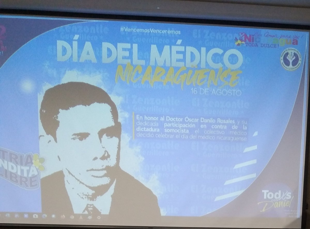 Eliza_MartinezF's tweet photo. #Nicaragua Ministerio de Salud y FETSALUD celebra este 16 de agosto el Día del Médico  👨‍⚕️👩‍⚕️ Nicaragüense, en honor al Doctor Oscar Danilo Rosales. 
🔴⚫️✊️
#PatriaBenditaYLibre @AndrsZamoraPer1 @MinsaNicaragua @javierliberado https://t.co/9JNvn8x4lj