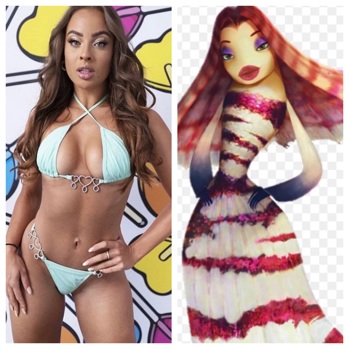 alliemercer's tweet photo. Danica IS Lola from Shark Tale & I refuse to be told otherwise #loveislanduk #igotatext https://t.co/2Om3AEoSV5