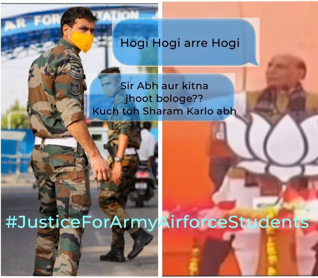 SahilKu6307's tweet photo. #JusticeForArmyAirforceStudents we want our Joining letter anyhow 🙏🏻😭 @ColAmitkumar @YashMor5 @varungandhi80 @priyankagandhi @ArvindKejriwal https://t.co/1NMk8TocqS