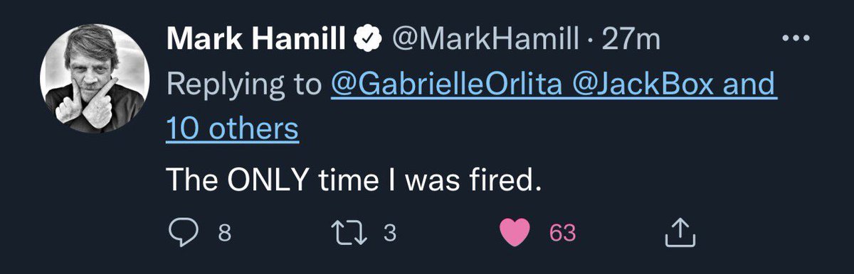 GabrielleOrlita's tweet photo. @_Cristian_Vlad_ @DarthHamill @MarkHamill @Matt_5972 @Scarlet49560258 @MariamSkywalker @KirinArnold @darth_swlove03 @OceanGirl790 @MaraRanger @IDreamOfHamill @1Flukeskywalker @HamillSkywalkr_ @NotDrSheldonC @starwars @SarantosMelogia Iโve send it as a tweet and @MarkHamill has replied to me, two days ago!!! Yay!!!๐๐๐always such a joy to hear from #MasterHamster!๐น๐ซถโจ https://t.co/59SAYH6WKY