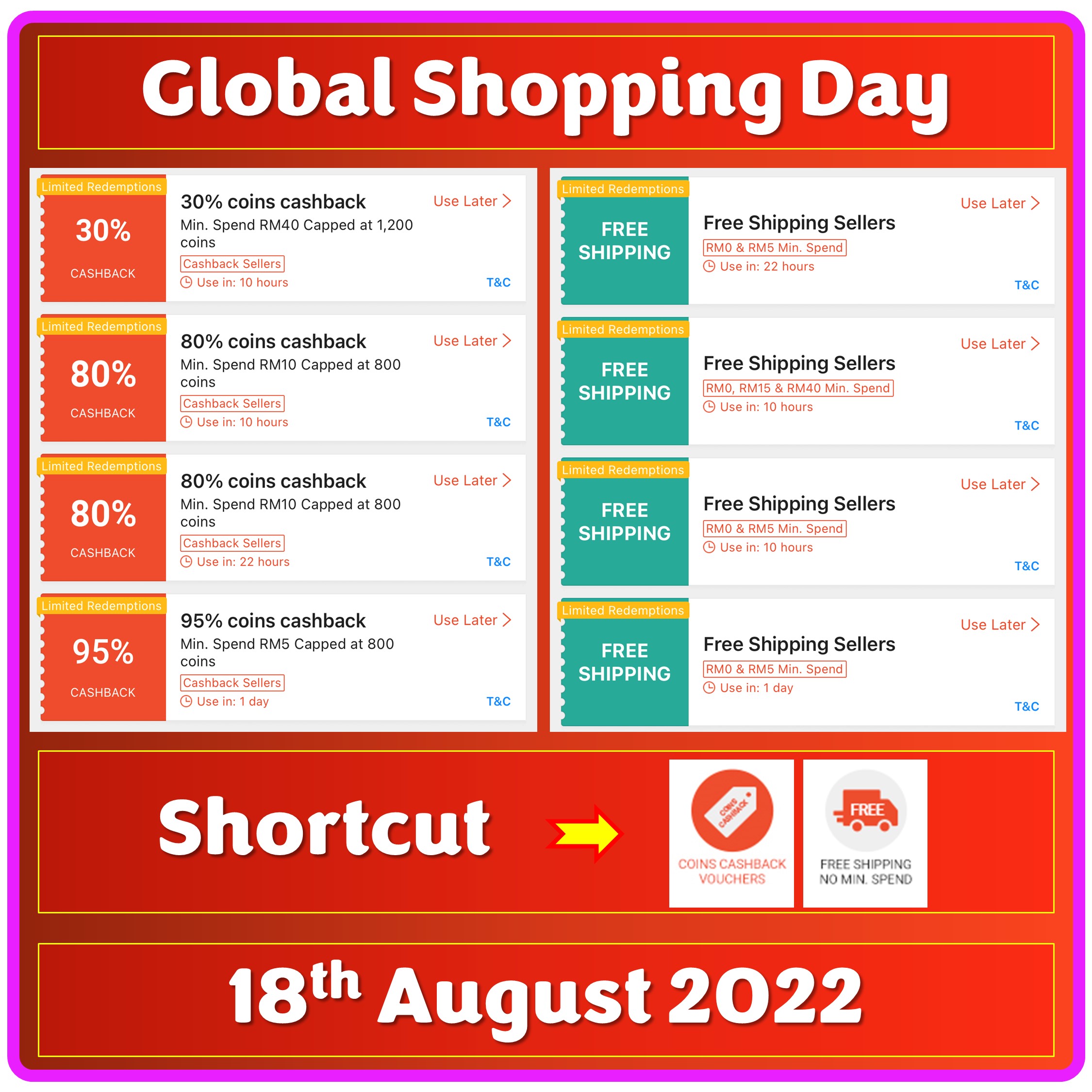 Shopee Global Shopping Day 18 August 2022