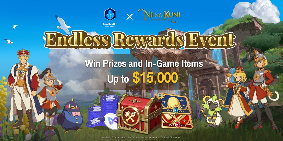 Zentzei (@thezentzei) on Twitter photo Following our successful 1st campaign with <a href="/ninokuni_global/">Ni no Kuni: Cross Worlds</a>, we've teamed up again for the Endless Rewards Event!⚔️🎮
This event will run from 17th Aug to 31st Aug 23.59pm (UTC+7)⏲️
True to the event name, there will be plenty of rewards worth in excess of $15,000!🔥 Following our successful 1st campaign with <a href="/ninokuni_global/">Ni no Kuni: Cross Worlds</a>, we've teamed up again for the Endless Rewards Event!⚔️🎮
This event will run from 17th Aug to 31st Aug 23.59pm (UTC+7)⏲️
True to the event name, there will be plenty of rewards worth in excess of $15,000!🔥