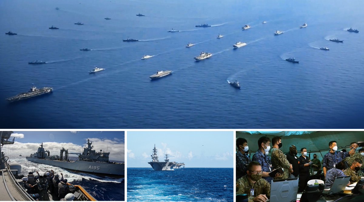 6月29日~8月4日、#IPD22 第1水上部隊は、ハワイ諸島及び同周辺海空域等で実施された米海軍主催多国間共同訓練（RIMPAC2022）に参加しました。海上自衛隊は #自由で開かれたインド太平洋の実現 に向け戦術技量の向上並びに参加国との相互理解の増進を図りました。

#海自70周年