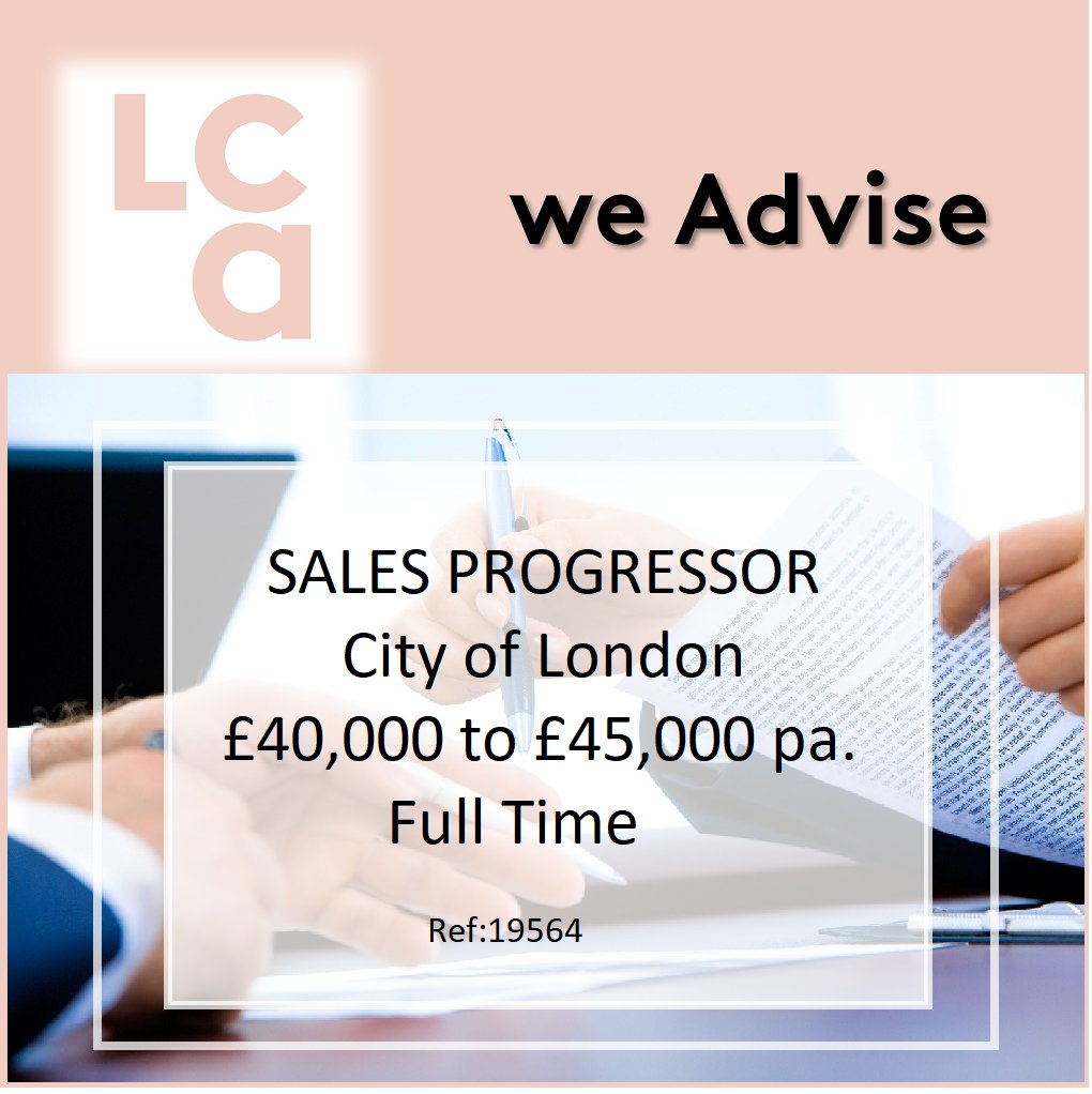 LCA_jobs's tweet image. 🔔TOP JOB 🔔
Experienced #SalesProgressor  ,requires👀
Are you organised, motivated and enthusiastic about property, looking for a new Sales Progressor opportunity ?
GET IN TOUCH👉ow.ly/qYBp50KiWv0
#salesprogressor #liverpoolstreet #estateagent #lcajobs