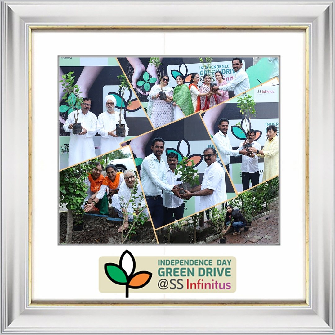 infinitus_ss's tweet photo. SS Infinitus celebrated & enjoyed the freedom to live independently in our country by launching a ‘Green Drive’ program at our campus, where all the lovely people of #SSInfinitus came together and planted trees across the campus. https://t.co/Bq4mB2ti6n