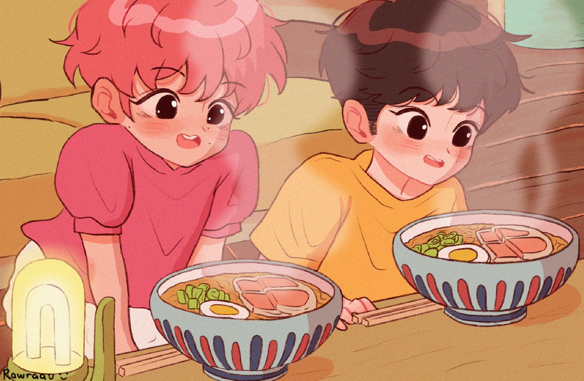 rawraau's tweet image. mark and haechan as sosuke and ponyo 🌊🪸🌤