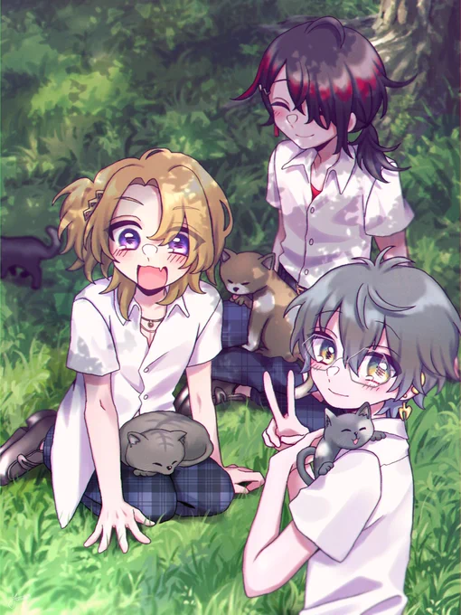 Luxiem school AU !!!!! #drawluca #Akurylic #Ikenography #YaminoArt #MystArt 