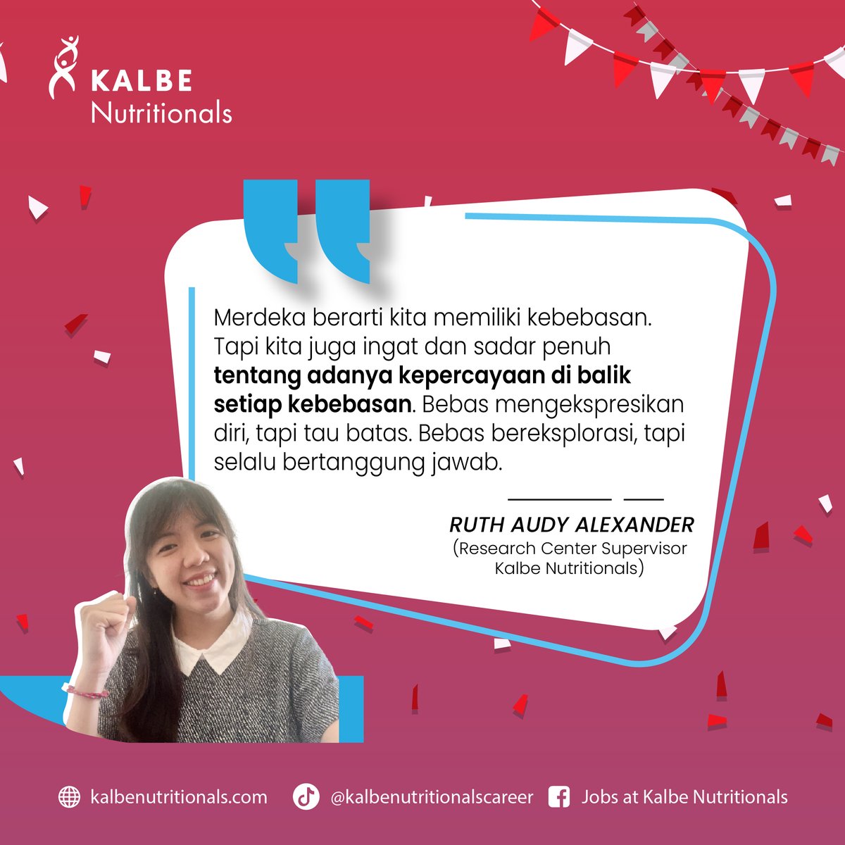 Lowker_KALBE's tweet photo. Di 2022 ini, Indonesia memasuki tahun ke-77 kemerdekaannya. Ya, sudah 77 tahun Tanah Air merdeka atau terbebebas dari belenggu penjajah dan sekutunya.
 
Tulis dong, makna merdeka menurut sobat KNers di kolom komentar ⬇️ https://t.co/OM6I7UpWGo