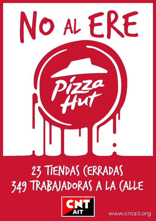 cntait_gijon's tweet photo. #EREPizzaHUT Food Delivery Brands, dueño de las marcas #PizzaHut #telepizza ha cerrado 23 tiendas y ha dejado en la calle a más de 350 trabajadoras, a pesar de tener beneficios  #MarcaEspaña
#ReformaLaboral

@PizzaHut_ES @telepizza_es @yumbrands @pizzahut @Yolanda_Diaz_ https://t.co/NDrorQrOVL