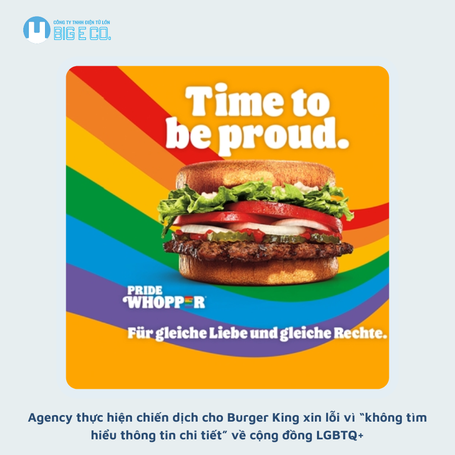 bigecompany's tweet photo. 🏳️🌈 🏳️🌈 Agency thực hiện chiến dịch cho Burger King xin lỗi vì “không tìm hiểu thông tin chi tiết” về cộng đồng LGBTQ+
----------------
Cập nhật những thông tin mới nhất về Digital Marketing/Marketing tại đây.
Theo dõi 📝Twitter: @bigecompany
#BigECo #Dien_tu_lon https://t.co/HO73AcwZlL