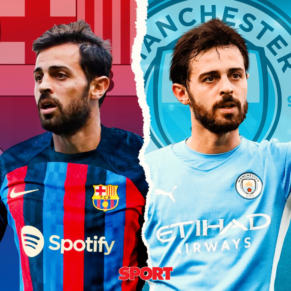 sport's tweet photo. ¿En qué equipo jugará Bernardo Silva la próxima temporada?👀

❤️️Barça
🔁 Manchester City https://t.co/GHEdPMDwGX